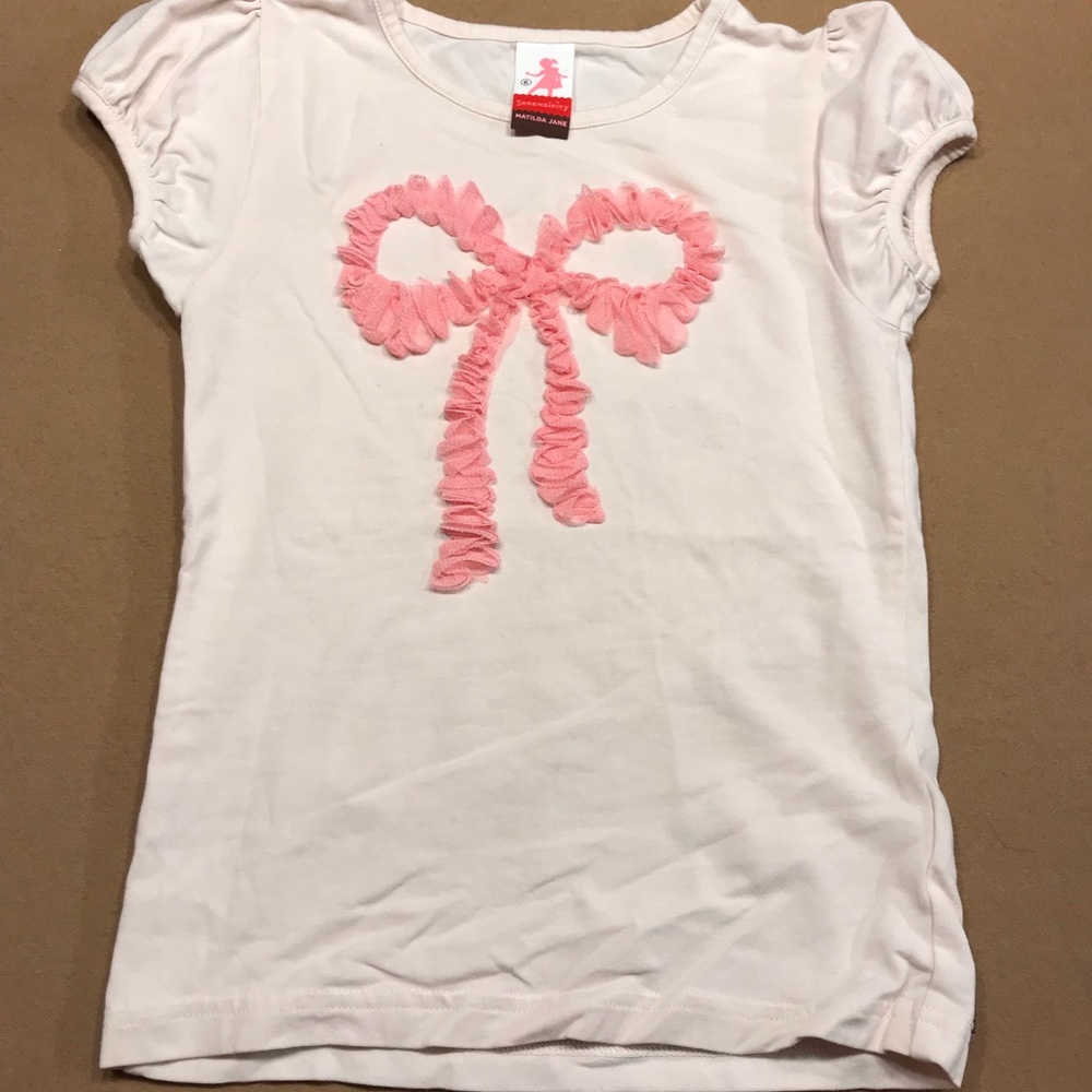Matilda Jane serendipity pink bow shirt size 6
